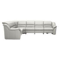 ECKSOFA  in Echtleder Weiß  260/324 cm  - Schwarz/Weiß, KONVENTIONELL, Leder/Kunststoff (260/324cm) - Cantus