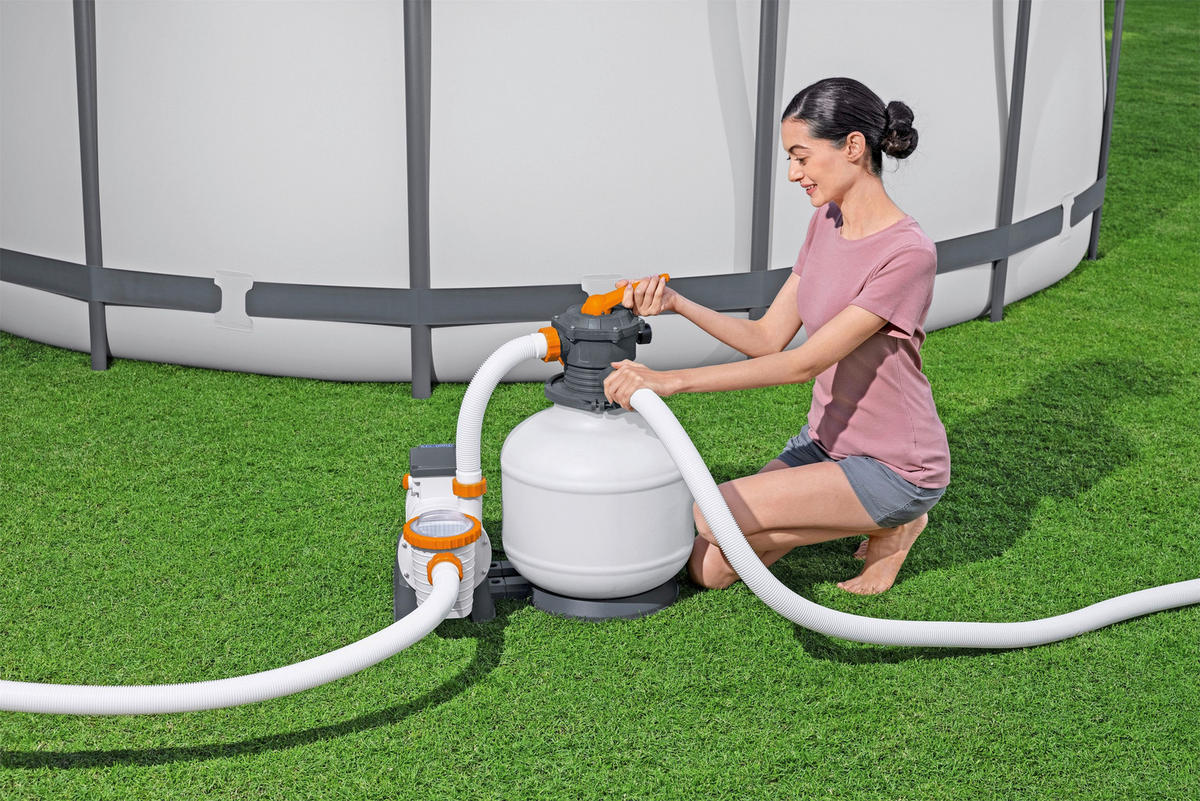 PÍSKOVÉ FILTRAČNÍ ČERPADLO 71/48,5/75 cm - šedá/oranžová, Konvenční, kov/plast (71/48,5/75cm) - Bestway