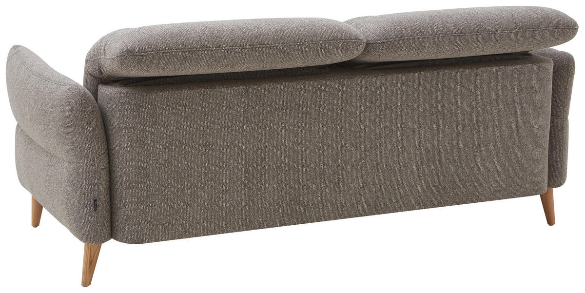 2-SITZER-SOFA in Webstoff Greige  - Eiche Bianco/Greige, Design, Holz/Textil (192-220/85-106/98-112cm) - Dieter Knoll