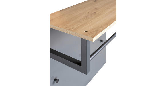 GARDEROBENPANEEL in 82,3/68,3/35,2 cm - Grau Hochglanz/Eiche Artisan, Design, Holzwerkstoff (82,3/68,3/35,2cm) - Carryhome