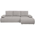 ECKSOFA  in Webstoff Hellgrau  - Hellgrau/Schwarz, KONVENTIONELL, Kunststoff/Textil (282/162cm) - Carryhome