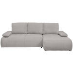 ECKSOFA  in Webstoff Hellgrau  - Hellgrau/Schwarz, KONVENTIONELL, Kunststoff/Textil (282/162cm) - Carryhome
