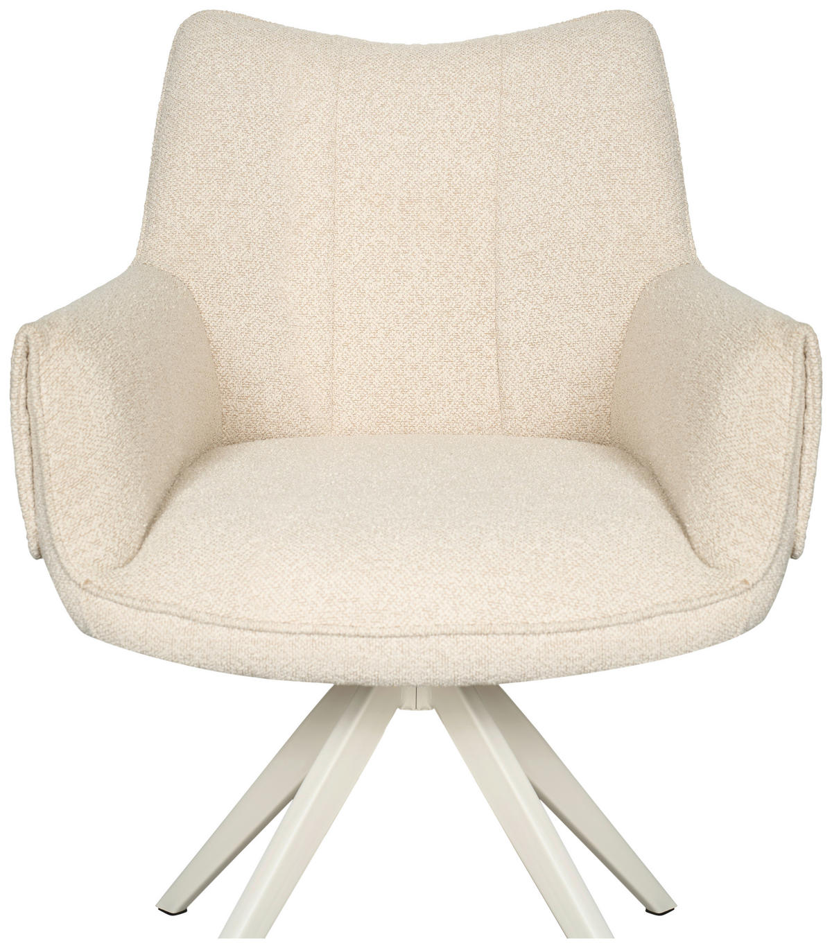 ARMLEHNSTUHL  Sitzfläche 360° drehbar, inklusive Armlehnen Webstoff  Beige  - Beige, MODERN, Textil/Metall (64/86/65,5cm) - Livetastic