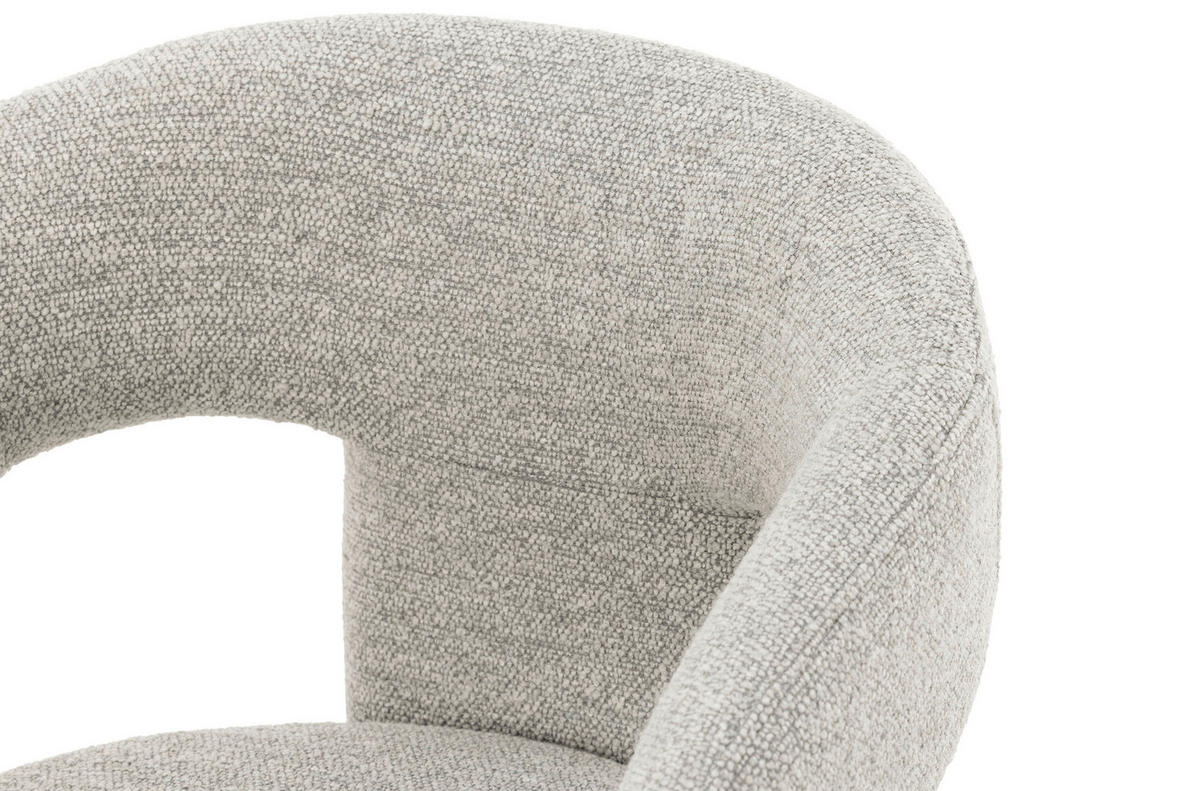 ARMLEHNSTUHL  inklusive Armlehnen Webstoff  Beige  - Beige, Design, Textil/Metall (58/81/61cm) - Niels Andersson