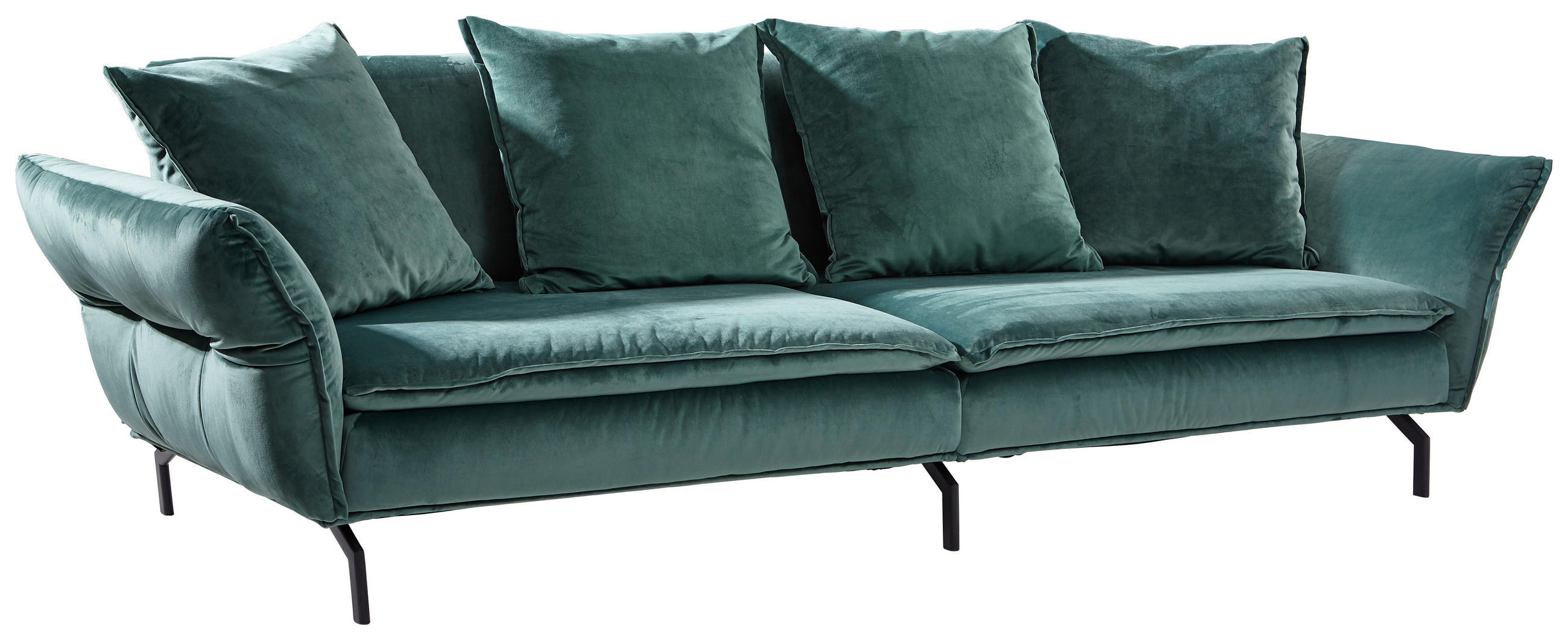 VELIKA ZOFA,  barve petroleja tekstil  - barve petroleja/črna, Design, tekstil (300/88-45/109cm) - Landscape