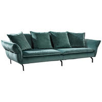 VELIKA ZOFA,  barve petroleja tekstil  - barve petroleja/črna, Design, tekstil (300/88-45/109cm) - Landscape