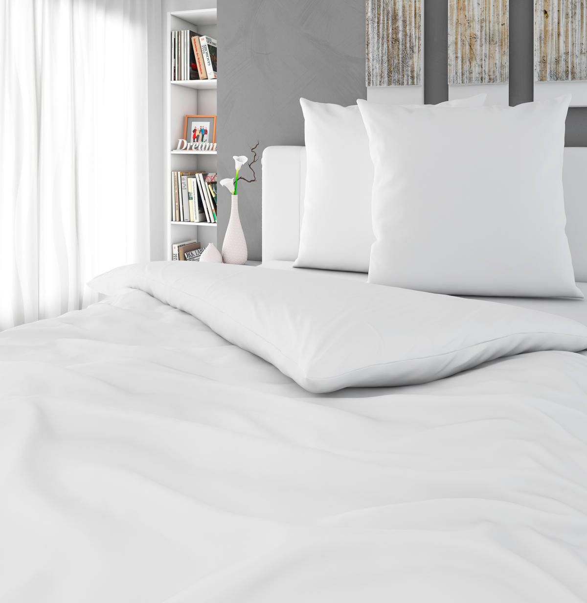 BETTWÄSCHE Satin 200/200 cm  - Weiß, Textil (200/200cm) - Novel
