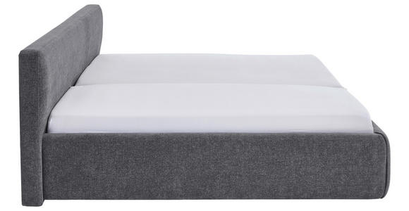 POLSTERBETT Bettkasten, Lattenroste Grau 180/200 cm  - Birkefarben/Buchefarben, Design, Holz/Textil (180/200cm) - Xora