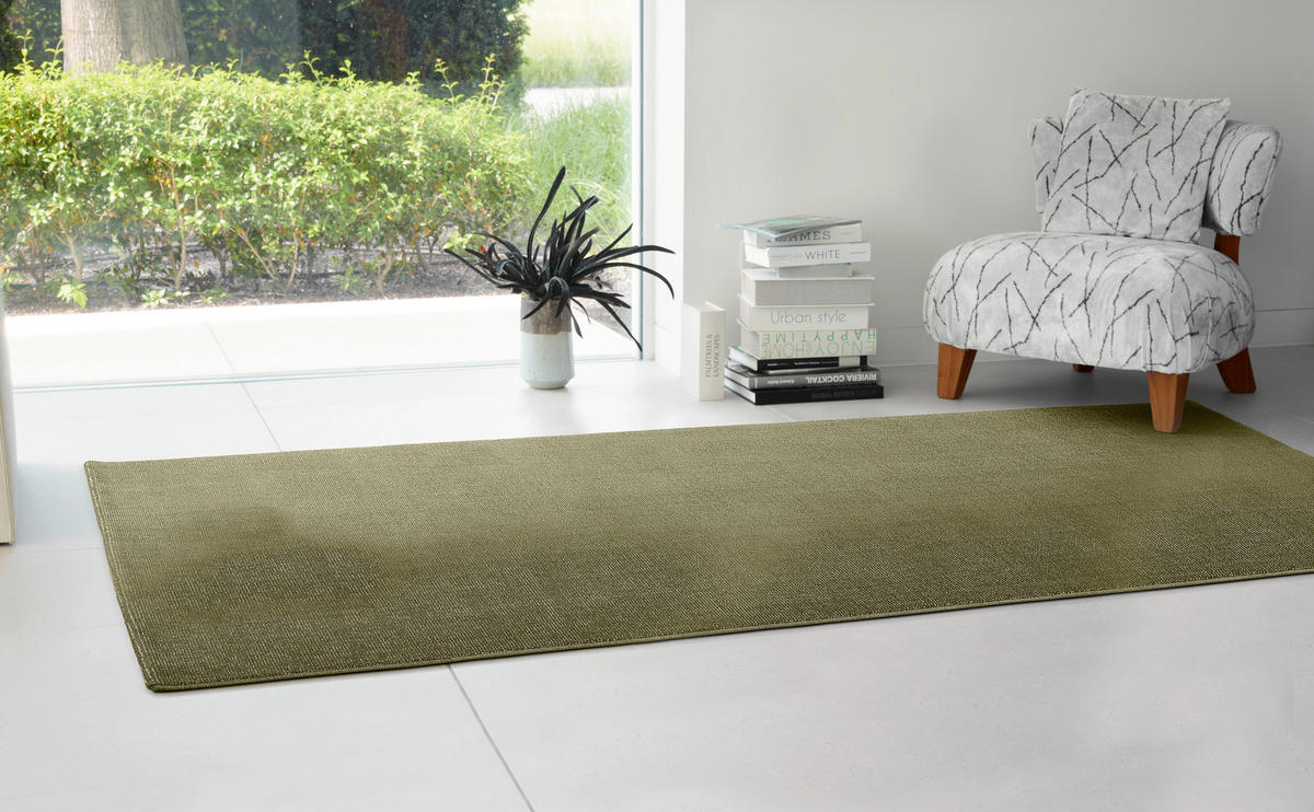 LÄUFER 80/200 cm Marseille Olivgrün  - Olivgrün, KONVENTIONELL, Textil (80/200cm) - Dieter Knoll