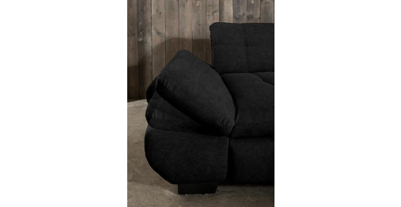 ECKSOFA in Mikrofaser Anthrazit  290/198 cm  - Anthrazit/Schwarz, Design, Textil/Metall (290/198cm) - Xora