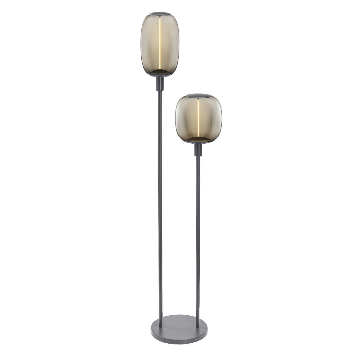 STEHLEUCHTE 32/146 cm   - Dunkelgrau, Basics, Metall (32/146cm) - Osram