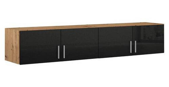 AUFSATZSCHRANK 181/39/54 cm Dunkelgrau, Eiche Artisan - Dunkelgrau/Alufarben, Design, Holzwerkstoff/Kunststoff (181/39/54cm) - Carryhome