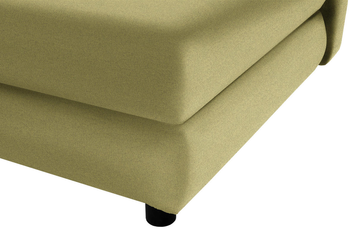 SCHLAFSOFA  mit Stoffauswahl Webstoff Grün  - Schwarz/Grün, Design, Kunststoff/Textil (197/77/81cm) - home24