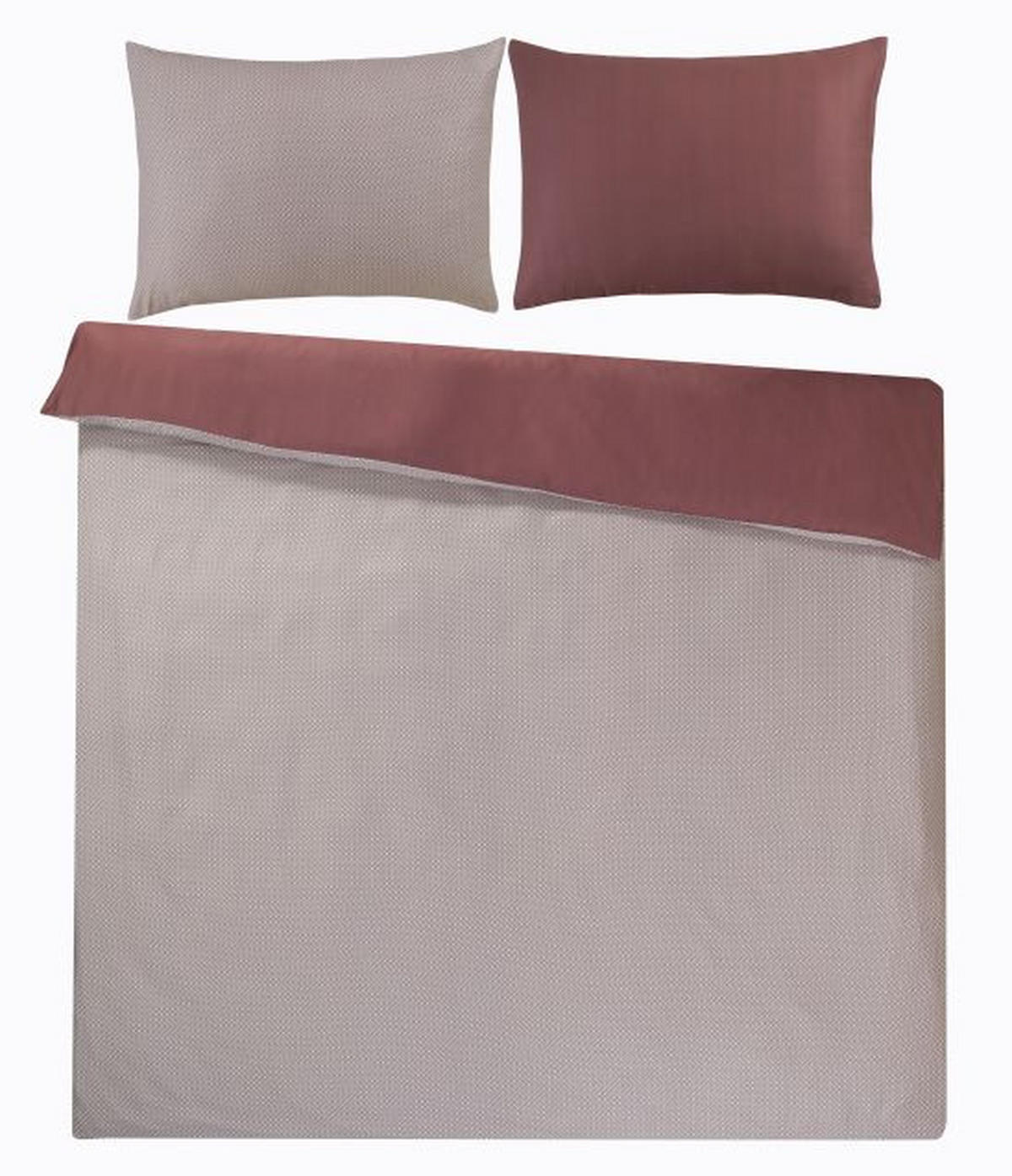 BETTWÄSCHESET Satin 160/210 cm  65 cm/100 cm  - Mauve, Basics, Textil (160/210cm) - Ambiente