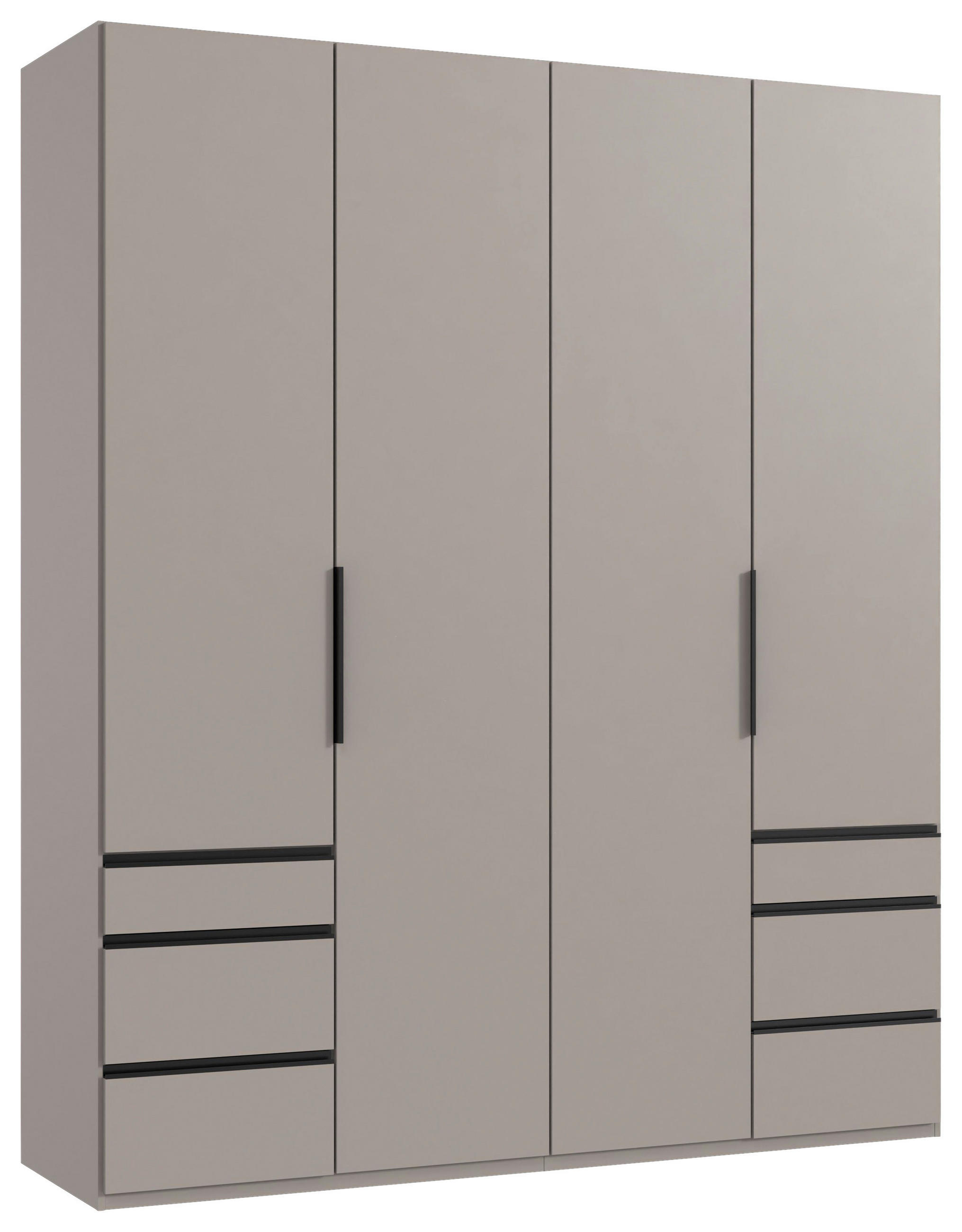 DREHTÜRENSCHRANK Sahara  - Schwarz/Sahara, Modern, Holzwerkstoff/Metall (200/236/58cm) - Hom`in