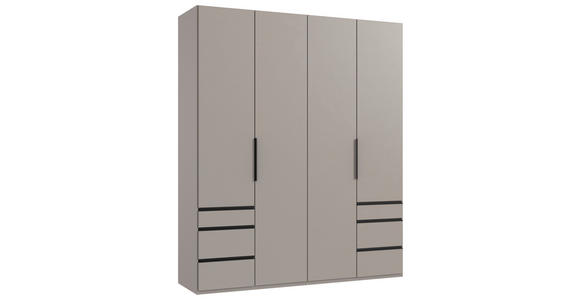 DREHTÜRENSCHRANK  in Sahara  - Schwarz/Sahara, MODERN, Holzwerkstoff/Metall (200/236/58cm) - Hom`in
