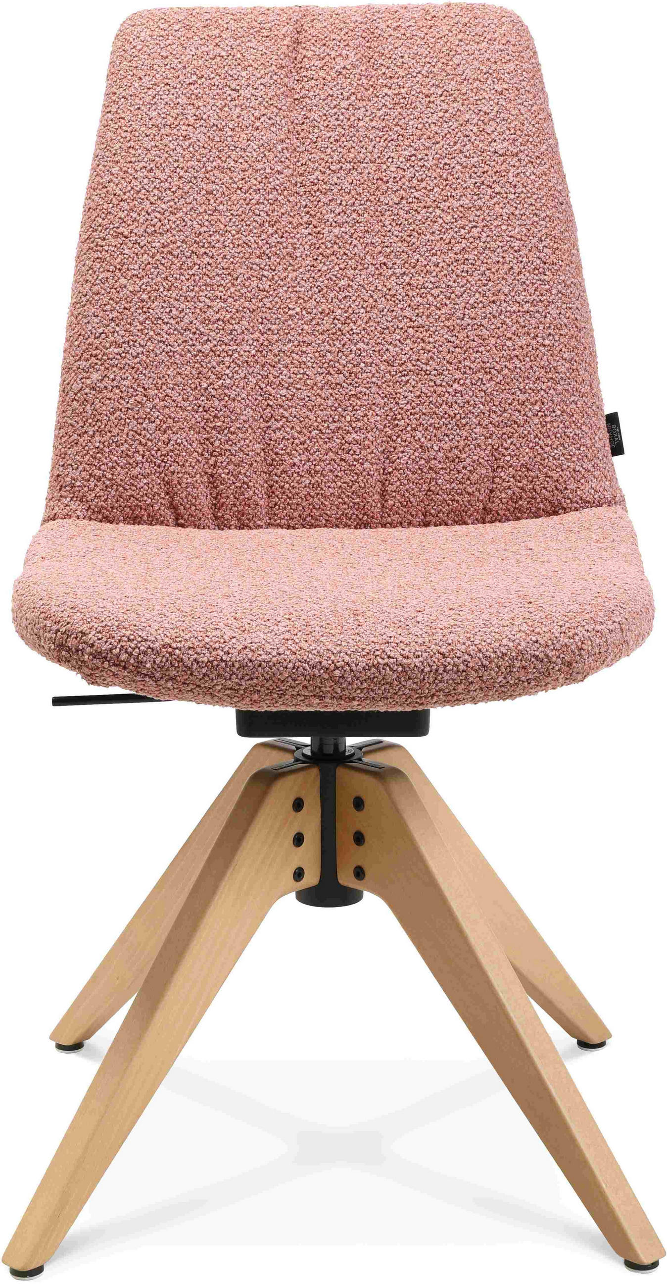 STUHL  in Flachgewebe Holz, Textil  - Eichefarben/Rosa, Design, Holz/Textil (46/82,5-85,25/55cm) - Johann Jakob