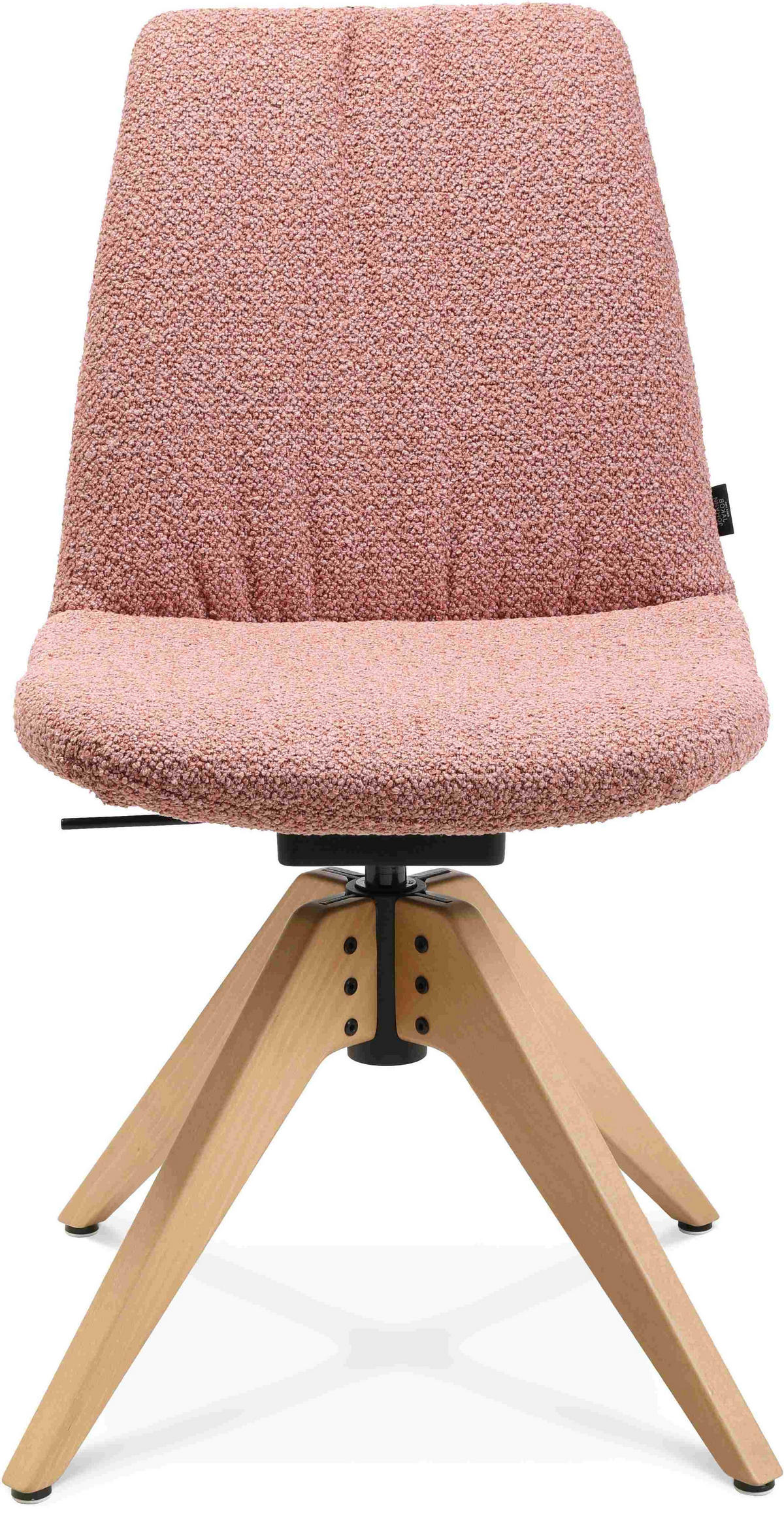STUHL  in Flachgewebe  - Eichefarben/Rosa, Design, Holz/Textil (46/82,5-85,25/55cm) - Johann Jakob