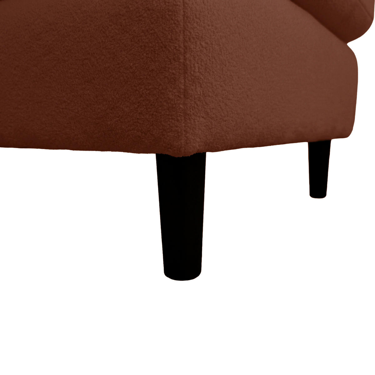 ECKSOFA LAPIT Rot Chenille Zierkissen, Rückenkissen, Bettkasten  - Rot/Schwarz, Design, Holz/Textil (240/170cm) - MID.YOU