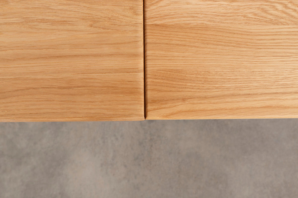 ESSTISCH in Holz 200/100/75 cm  - Schwarz/Braun, Natur, Holz/Metall (200/100/75cm) - Livetastic