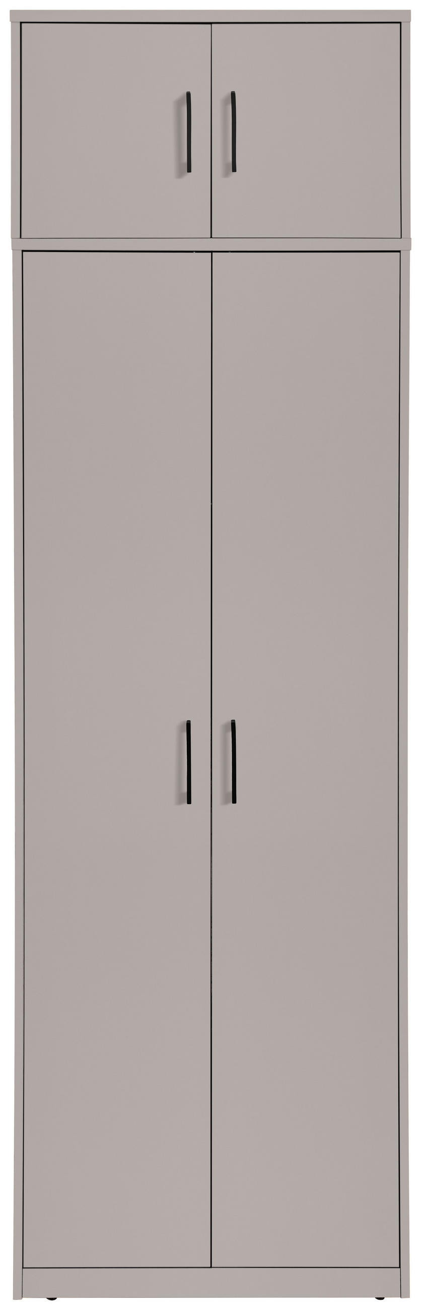 SZEKRÉNYRÁTÉT  - kasmírszínű/fekete, Basics, faalapú anyag/fém (72/43/54cm) - Xora