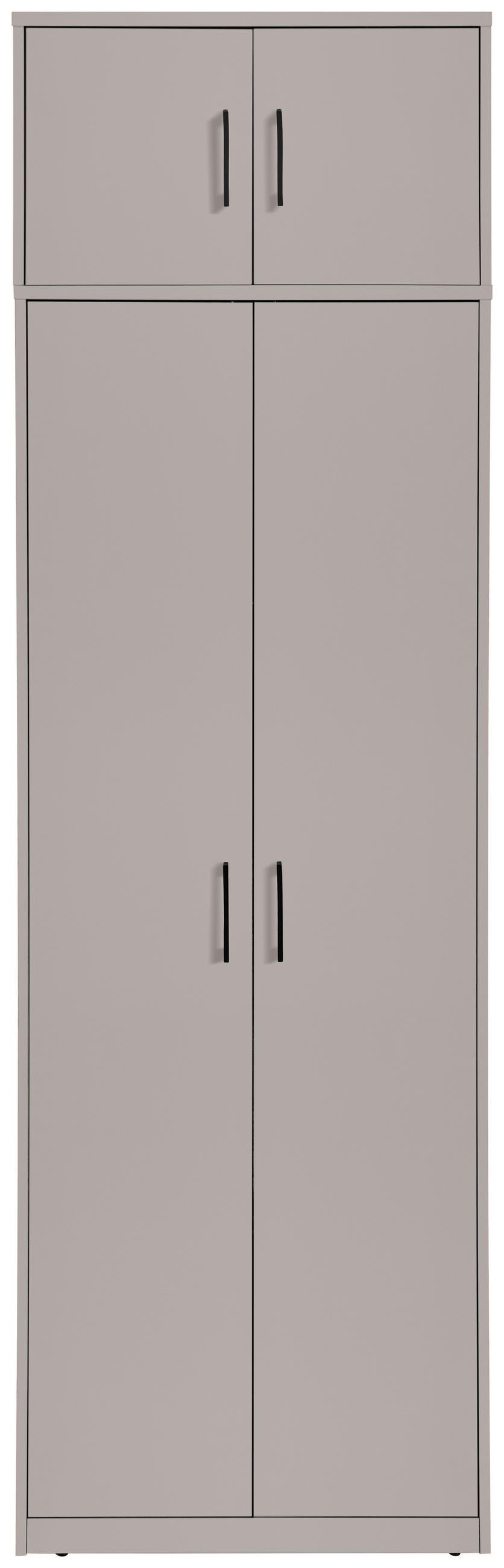 SZEKRÉNYRÁTÉT  - kasmírszínű/fekete, Basics, faalapú anyag/fém (72/43/54cm) - Xora