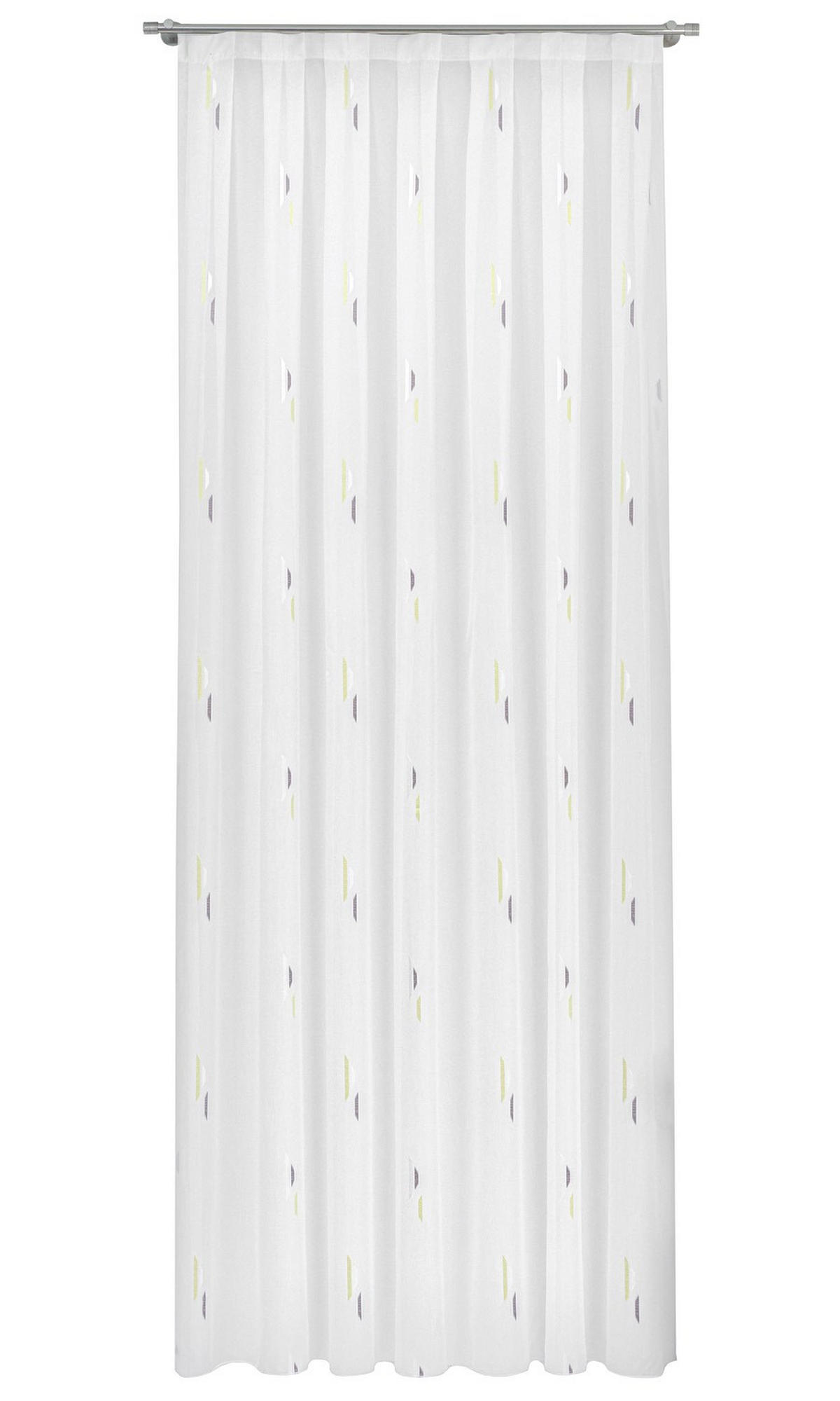 TKANINA ZA ZAVJESE žuta, bijela - bijela/žuta, Basics, tekstil (290cm)
