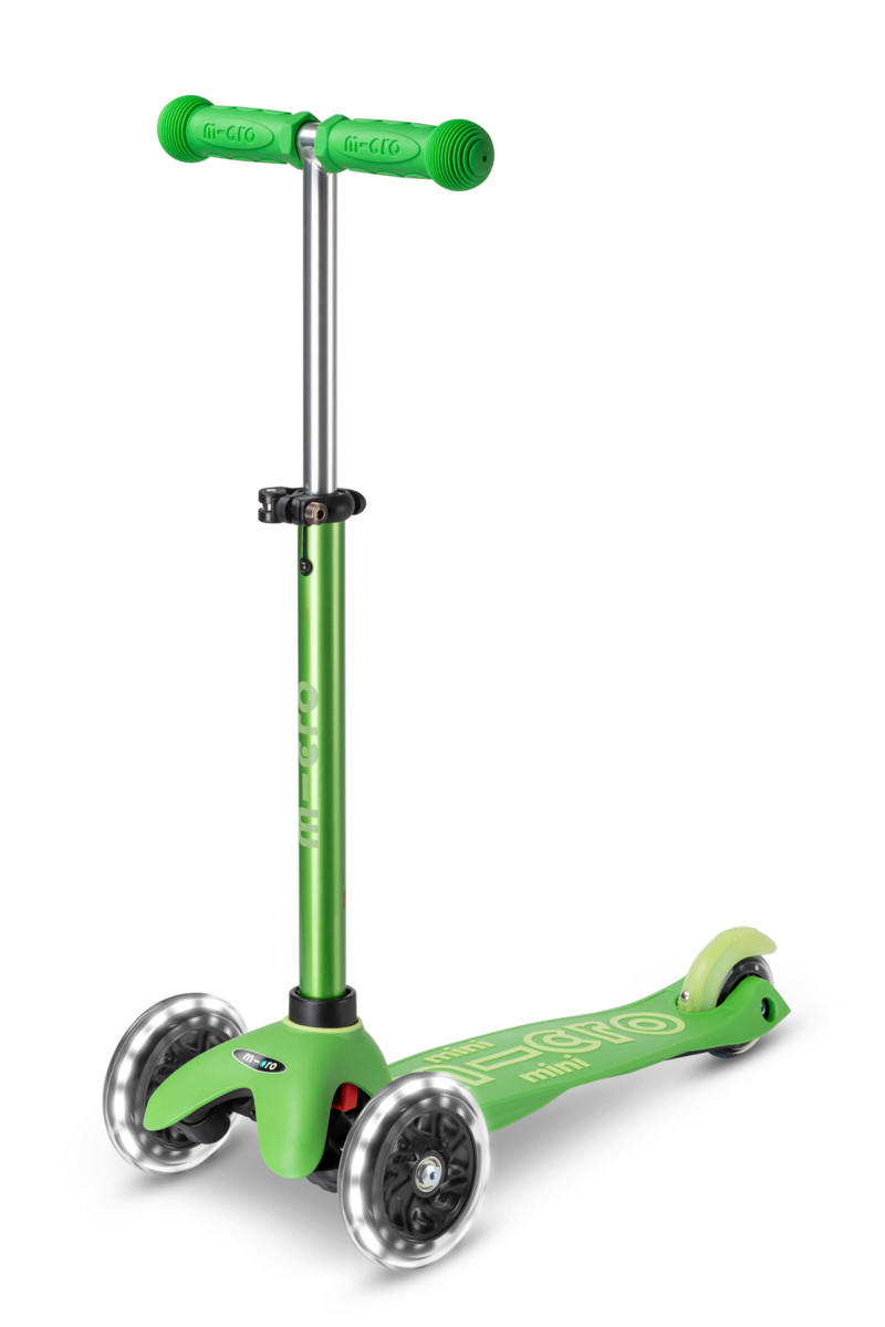 KINDERSCOOTER Mini Deluxe  - Hellgrün, Basics, Kunststoff (55/26,5/49-67cm)
