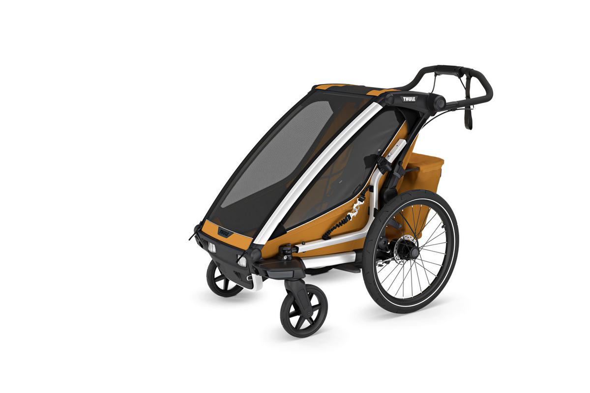 FAHRRADANHÄNGER   Chariot Sport2 sngle  - Dunkelgelb, Basics, Textil/Metall (88/37/59cm) - Thule