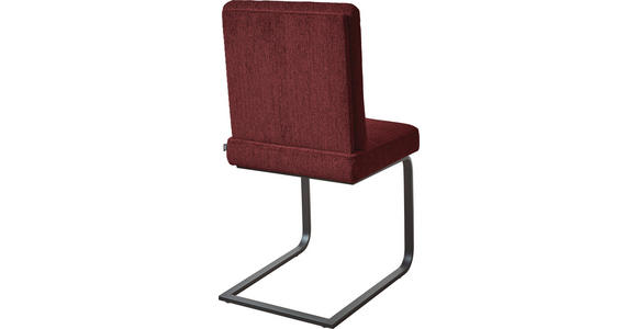 SCHWINGSTUHL  in Stahl Chenille  - Rot/Schwarz, Design, Textil/Metall (46/92/60cm) - Dieter Knoll