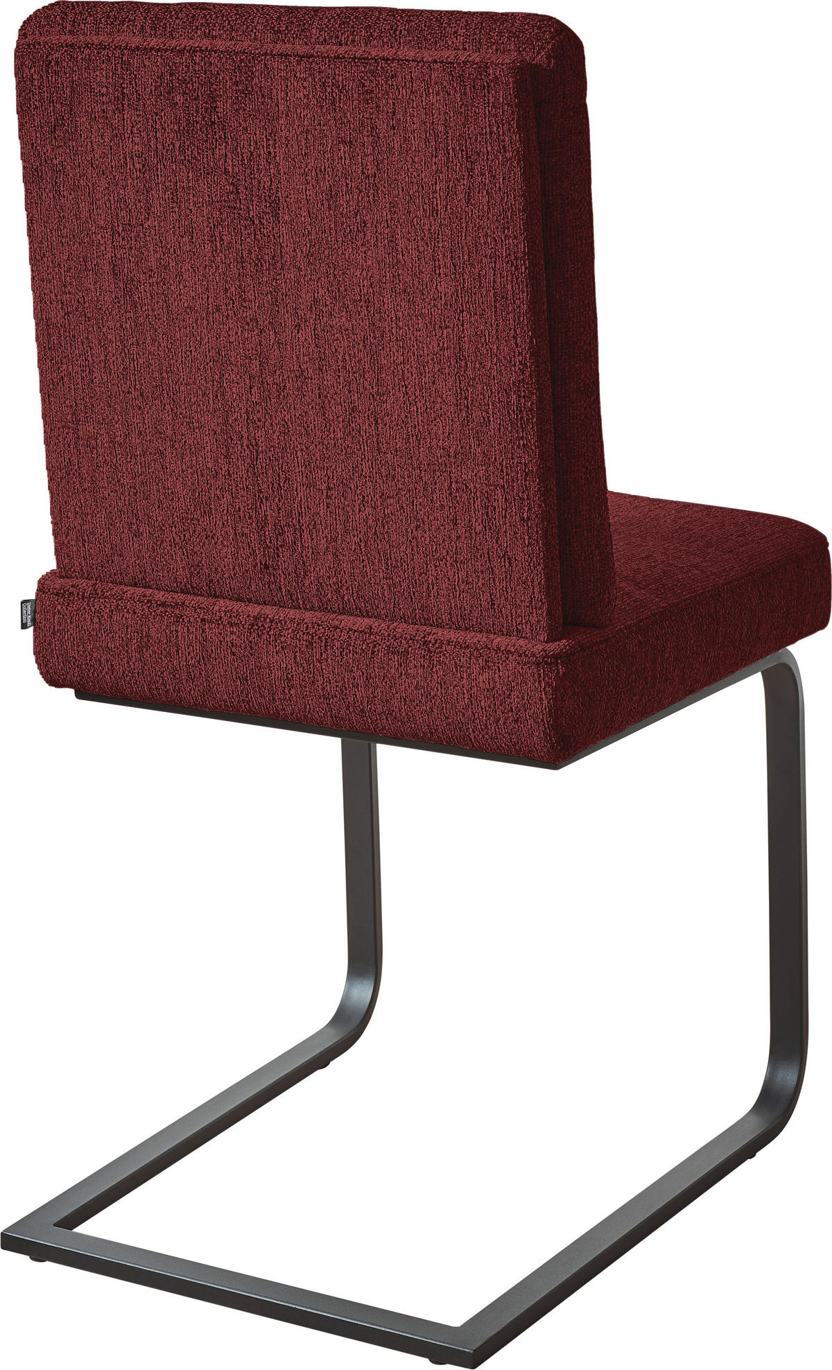 SCHWINGSTUHL  in Stahl Chenille  - Rot/Schwarz, Design, Textil/Metall (46/92/60cm) - Dieter Knoll