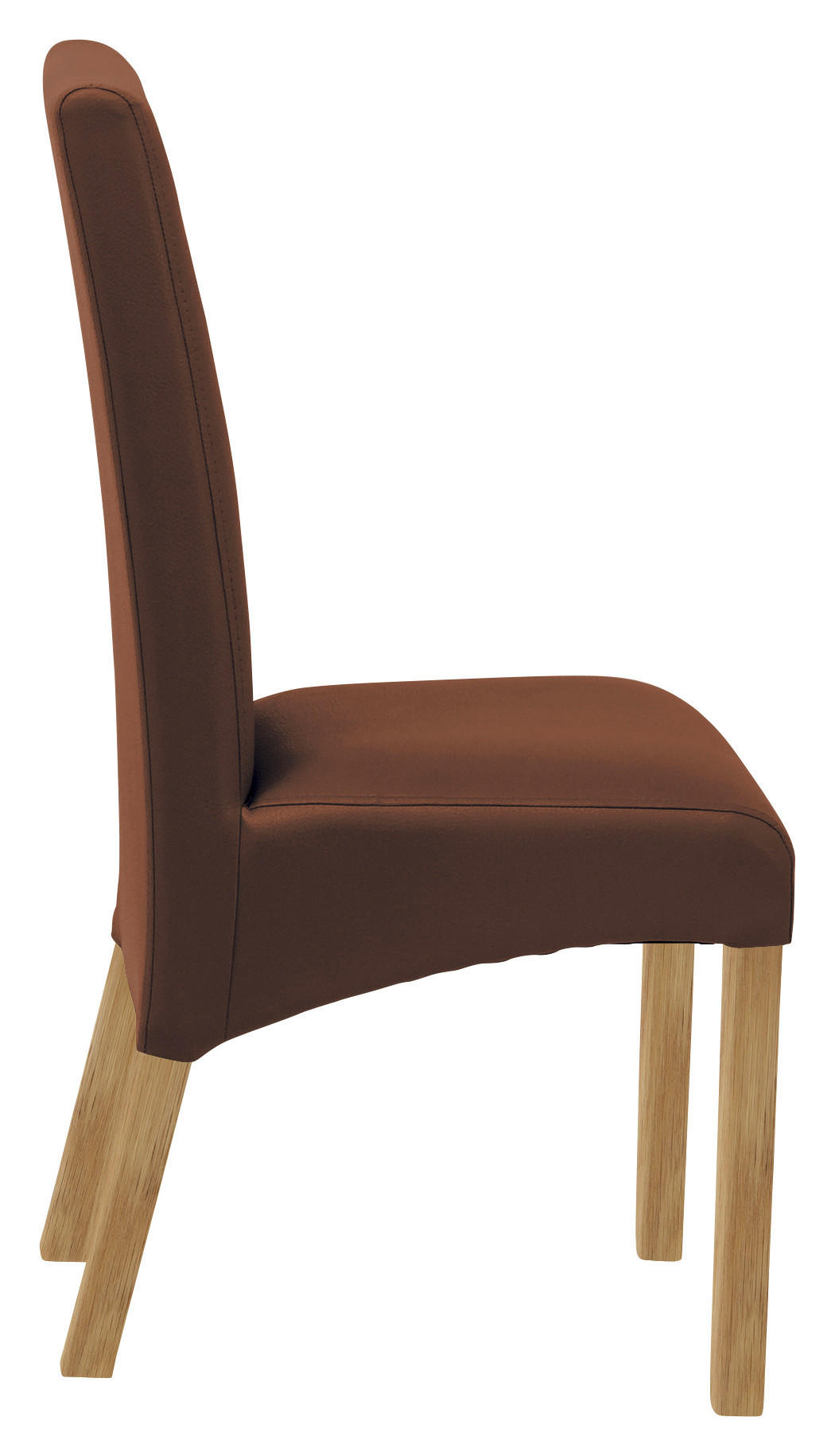 STUHL Lederlook Eichefarben, Kastanienfarben  - Kastanienfarben/Eichefarben, KONVENTIONELL, Holz/Textil (47/102/57cm) - Carryhome