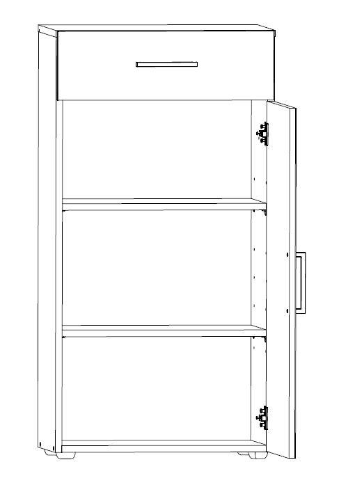 Thumbnail - Xora Kommode, Weiß, Holzwerkstoff, 2 Fächer, 1 Schubladen, 50x98x40 cm, BQ - Bündnis für Qualität, Made in Germany, DIN ...