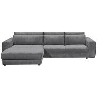 ECKSOFA in Cord Anthrazit  - Anthrazit/Schwarz, Konventionell, Holzwerkstoff/Kunststoff (194/333cm) - MID.YOU