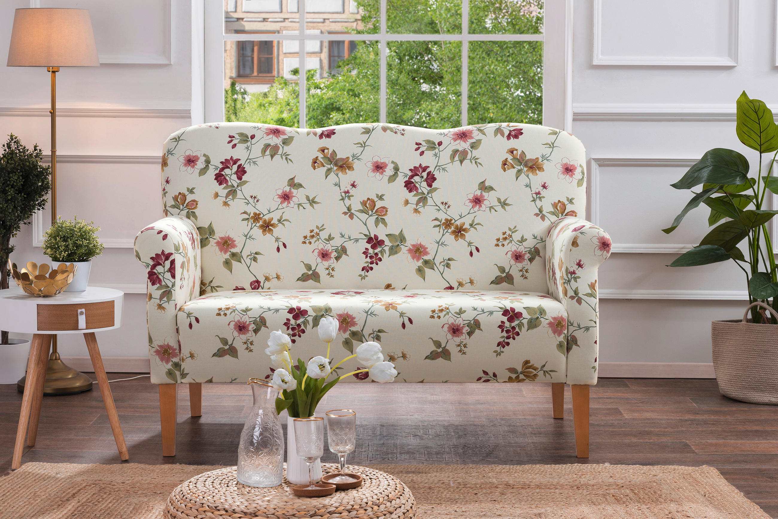 KÜCHENSOFA  - Multicolor/Naturfarben, Design, Holz/Textil (147/103/84cm) - Max Winzer