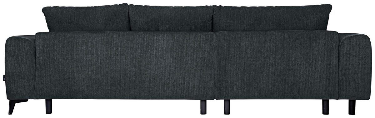 HÖRNSOFFA i chenille mörkgrå  - mörkgrå/svart, Klassisk, textil/plast (222/279cm) - MID.YOU