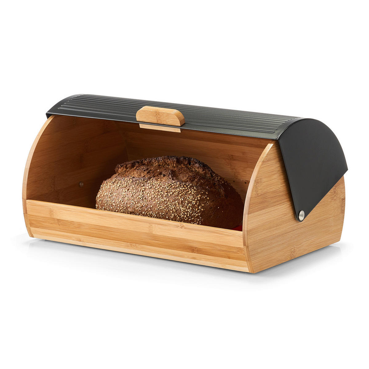 BROTKASTEN - Schwarz, Basics, Holz/Metall (39/27/19cm) - Zeller Present