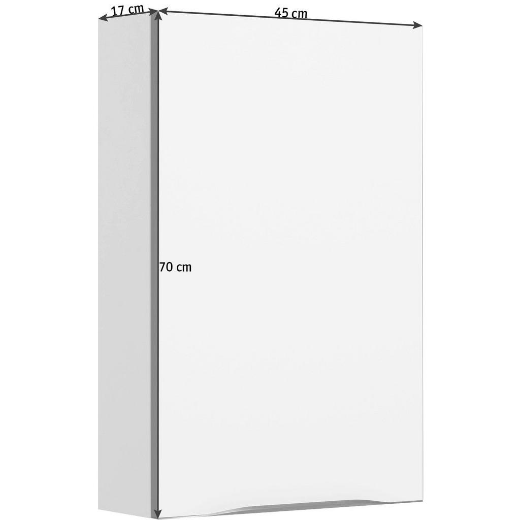 Thumbnail - Sadena Hängeschrank, Anthrazit, Weiß, Glas, 2 Fächer, 45x70x17 cm, Goldenes M, Made in Germany, Typenauswahl, Badezimmer...