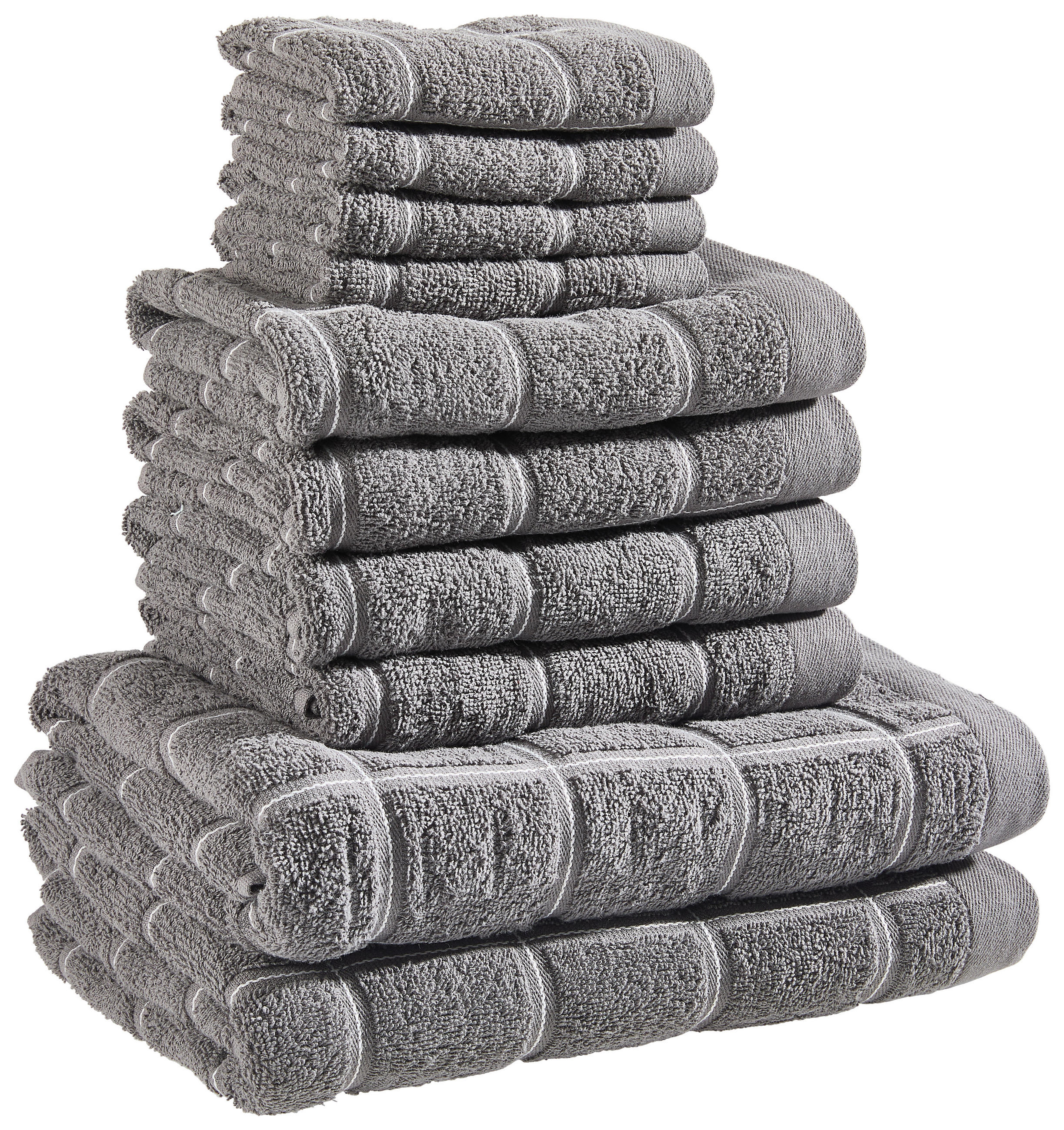 FROTTIERSET Anthrazit 10-teilig  - Anthrazit, Textil - Esposa