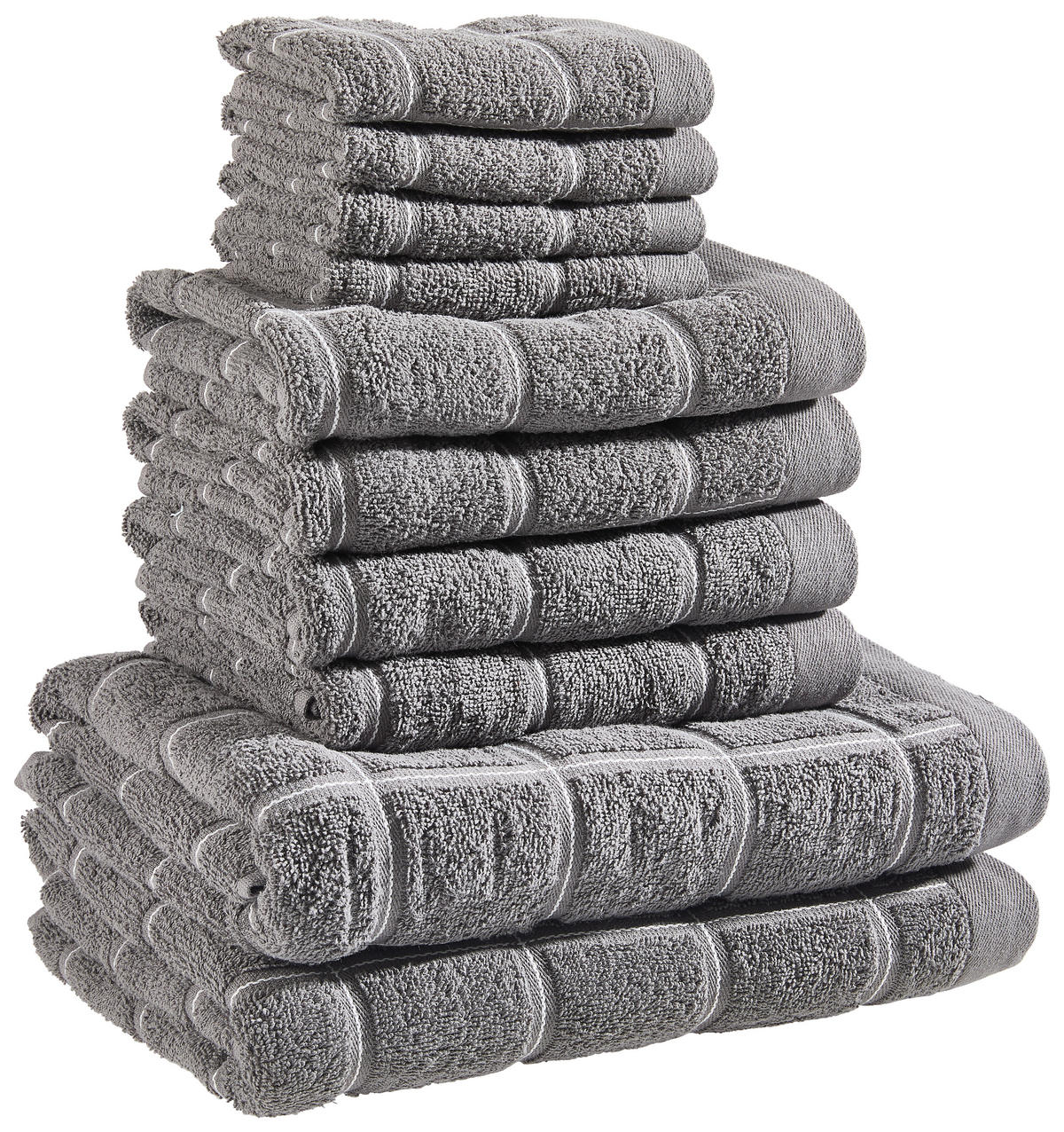 FROTTIERSET Anthrazit 10-teilig  - Anthrazit, Textil - Esposa