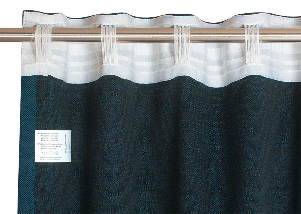 FERTIGVORHANG blickdicht  - Blau, Basics, Textil (130/250cm) - Schöner Wohnen