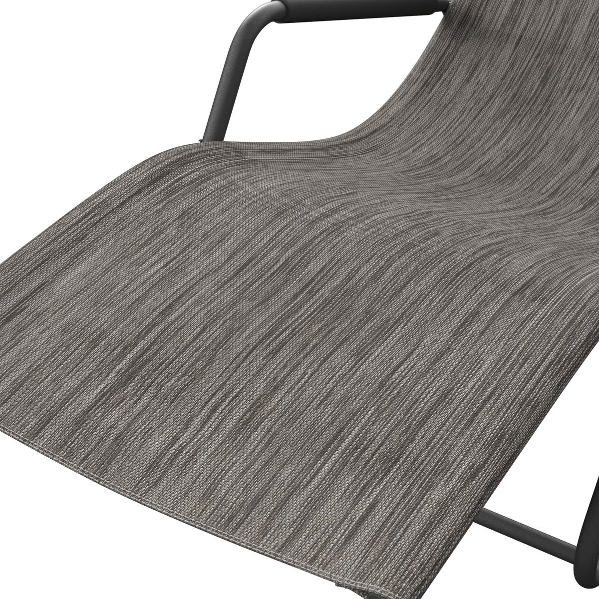 SCHAUKELLIEGE 57/81/143 cm  - Anthrazit/Grau, Design, Textil/Metall (57/81/143cm) - Ambia Garden