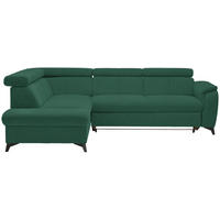 ECKSOFA PRAG in Mikrofaser Türkis  203/260 cm  - Türkis/Schwarz, Design, Textil/Metall (203/260cm) - Stylife