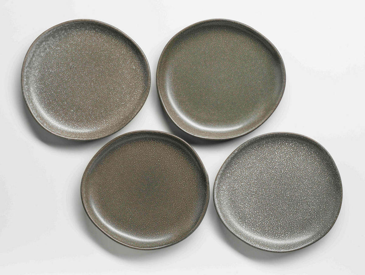 TAFELSERVICE 12-teilig  - Dunkelgrau, Basics, Keramik - Mäser