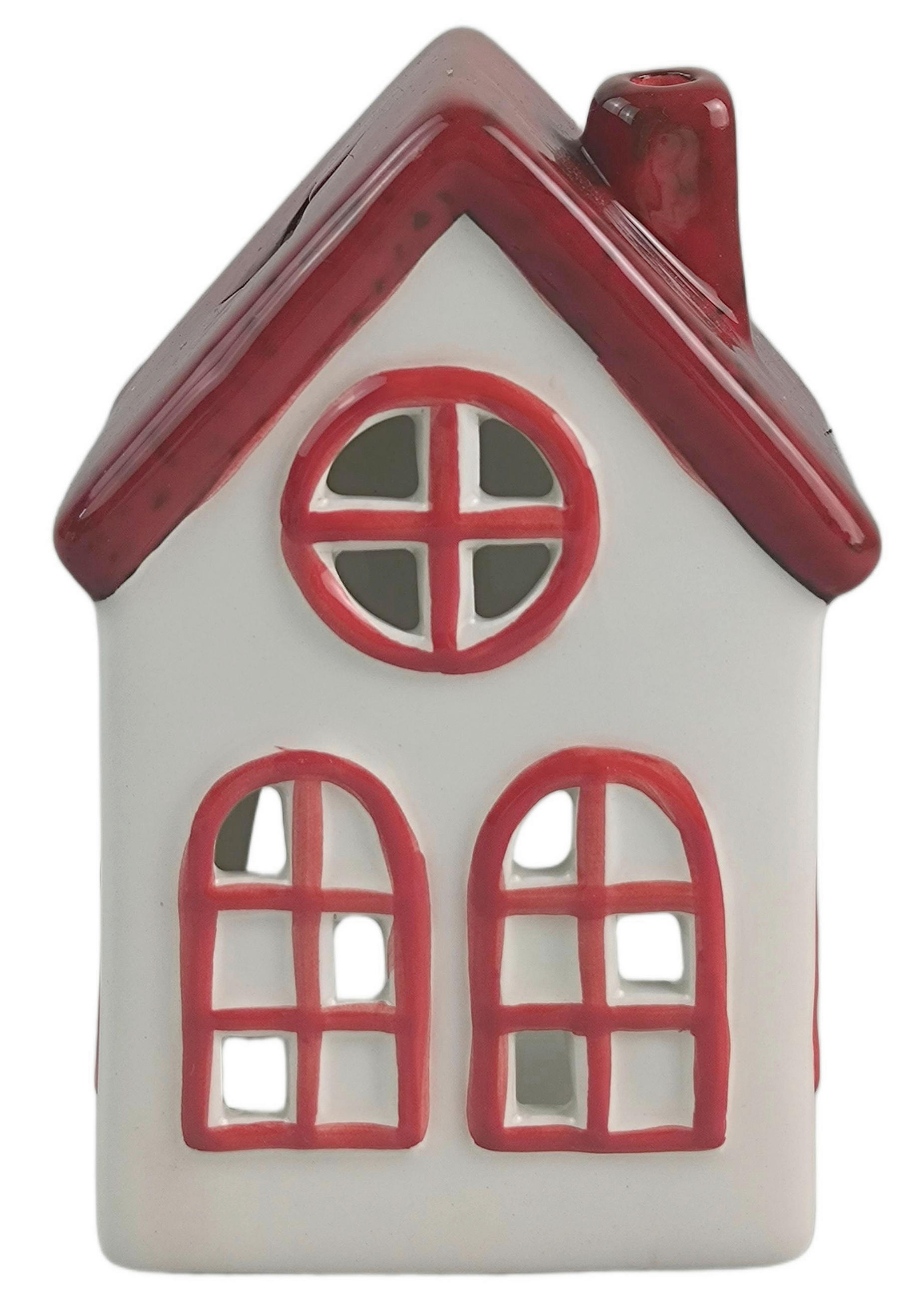 DEKOHAUS - Rot/Weiß, LIFESTYLE, Keramik (8,3/12,7/6,2cm) - X-Mas