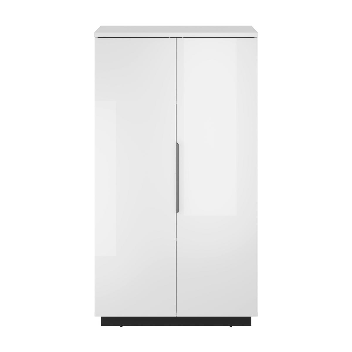 HIGHBOARD Tuluza 80/145,1/40,5 cm  - Weiss Hochglanz/Weiss, Design, Holzwerkstoff/Metall (80/145,1/40,5cm) - MID.YOU