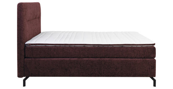 BOXSPRINGBETT 140/200 cm in Dunkelrot - Schwarz/Dunkelrot, Design, Textil/Metall (140/200cm) - Esposa