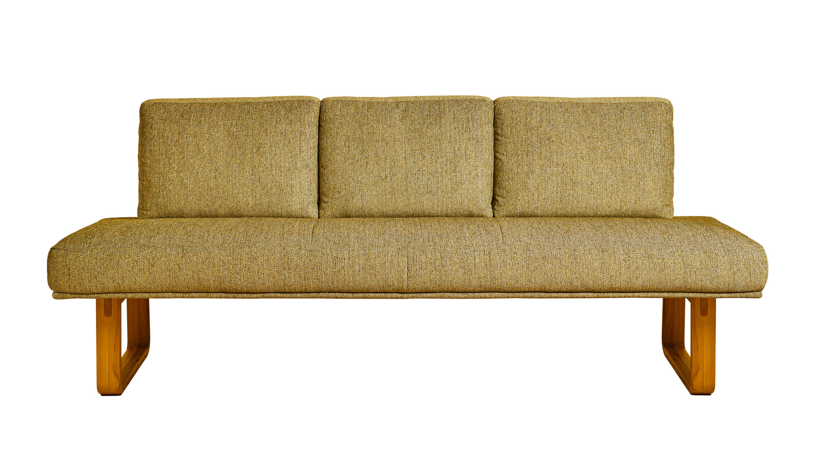SITZBANK 209/92/78 cm  in Gelb  - Eichefarben/Gelb, Design, Holz/Textil (209/92/78cm) - Dieter Knoll