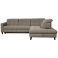 ECKSOFA in Webstoff Beige  297/216 cm  - Beige/Schwarz, Design, Holz/Textil (297/216cm) - Xora