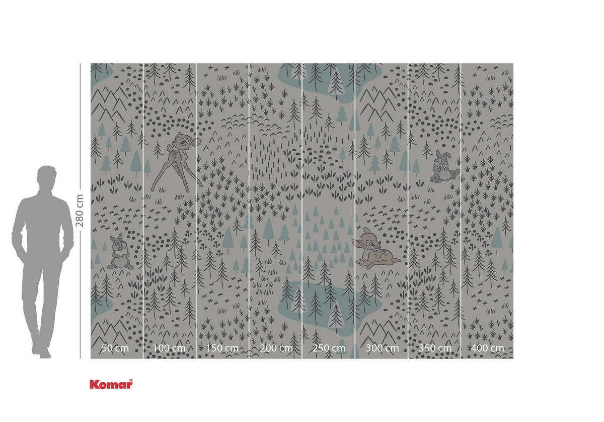 FOTOTAPETE Bambi  - Multicolor, Trend, Papier (400/280cm) - Xora